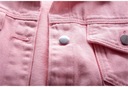 Dámska džínsová bunda jar jeseň krátky kabát ružové džínsové bundy Šírka pod pazuchami 1 cm