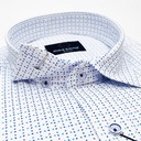 Elegantná biela PREMIUM pánska košeľa s lycrou s drobnými vzormi SLIM-FIT Pohlavie Výrobok pre mužov