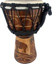 KG Djembe DJZC 30-B2 Elephant Dark Red Burn Текстура