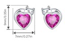 Серьги-гвоздики из серебра 925 пробы СЕРЕБРЯНЫЕ серьги-гвоздики в форме сердца для девочек