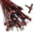 100x Trititates Кабельные полосы темно -коричневые полосы зажимы Thrites 3.6x250
