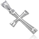 Серебряный крест без изображения, серебро 925 пробы.