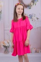 Letnia sukienka dla dziewczynki falbany r. 134 Wiek dziecka 7 lat +