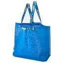 Nákupná taška pranie bazén pláž veľká modrá IKEA FRAKTA 45x45 cm 36L