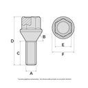 MCG28017SU MCG TORNILLOS ZABEZPIECZAJACE PARA DISCOS MCGARD CLASSIC AUDI, INFINITI, 