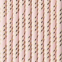 Розовые бумажные трубочки с золотыми полосками.