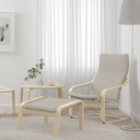 IKEA POANG Podnožka dyha breza Knisa j.beżowy Výška nábytku 39 cm