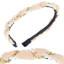 ОБОДКА ДЛЯ ВОЛОС С ЖЕМЧУГОМ, НЮДОВЫЙ ЦИРКОНИЙ ЖЕМЧУГ