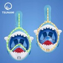 МАСКА ДЛЯ ДАЙВИНГА С ТРУБКОЙ ПОЛНОЛИЦЕВАЯ ПАНОРАМНАЯ DRY TOP SHARK KIDS