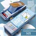 Портативный пенал Lucky Cat, многофункциональный ящик для хранения большой емкости,