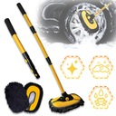 ТЕЛЕСКОПИЧЕСКАЯ ЩЕТКА ДЛЯ МЫТЬЯ АВТОМОБИЛЕЙ И ПАНЕЛЕЙ АВТОМОБИЛЕЙ 90° + 3 НАКЛАДКИ ДЛЯ ШВАБРЫ