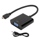 Адаптер-конвертер с Micro HDMI на VGA D-Sub +АУДИО