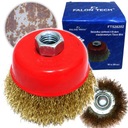 SZCZOTKA DRUCIANA DOCZOŁOWA DRUT MOSIĄDZ M14 75MM