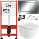 TECE БЕТОННЫЙ УНИТАЗ БЕЗОБЕДНИК ЧАША КНОПКА СТАЛЬ ХРОМ БЛЕСК FRESH7W1