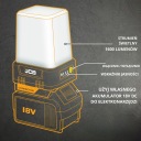 JCB МІНІ KONNECT 360 ФАРА LED (СВІТЛОДІОД) 1600LM 18V IK08 + АКУМУЛЯТОР 5AH  (18675813248) фото min 11
