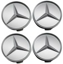 4 PIEZAS KAPSLE PARA MERCEDES 75MM TAPACUBOS TAPAS CIEGAS KAPSEL DEKLE DISCOS SILVER 