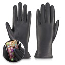 BETLEWSKI Женские перчатки, кожа для смартфона XXL, модный черный цвет