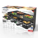 Barbecue, raclette, tradycyjny stołowy grill elektryczny na 8 osób, opieka Rodzaj grilla barbecue raclette tradycyjny