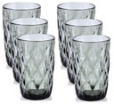 НАБОР ИЗ 6 СТАКАНОВ LONG DRINK 380мл CRYSTAL ELISE GREY GREY GLASS