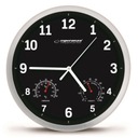 НАСТЕННЫЕ ЧАСЫ ЧЕРНЫЕ + ТЕМПЕРАТУРА И ВЛАЖНОСТЬ 25СМ