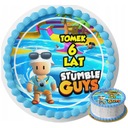 Opłatek na tort STUMBLE GUYS Z IMIENIEM I WIEKIEM