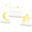 НАБОР 3X ОБЛАЧНЫЕ ПОЛКИ + НАКЛЕЙКИ C