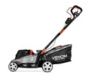 AKUMULÁTOROVÁ KOSAČKA VENOM 40V 8Ah 38cm SADA 2x AKUMULÁTOR NABÍJAČKA XL Objem koša 40 l