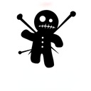 НАКЛЕЙКА НА ОКНО АВТОМОБИЛЯ КУКЛА ВУДУ