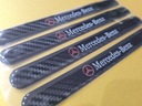 Защитные наклейки на ручки дверей Mercedes Carbon