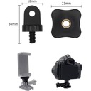 Набор аксессуаров для держателя адаптера 1/4 дюйма для GoPro Hero 12 11 10 9 8 7 6 черный
