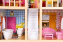 Drevený domček pre bábiky kus nábytku 3 poschodia ECOTOYS Komponenty súpravy meble