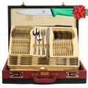 KOMPLET SZTUĆCÓW 72SZT 12 OS WALIZKA KING + gratis