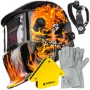 АВТОЗАТЕМНЕНИЕ СВАРОЧНЫЙ ШЛЕМ-МАСКА НАБОР РУЧНЫХ ПЕРЧАТОК УГЛОВЫХ ПЕРЧАТОК