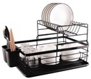 СУШИЛКА ПОСУДЫ С ДВУХУРОВНЕВЫМ ПОДДОНОМ