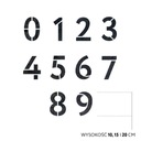 Трафареты для рисования Цифры - набор от 0 до 9 - 20 см.