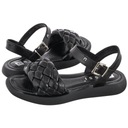 Topánky Dámske Kožené Sandále Nessi Čierne 22179