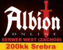 ALBION ONLINE SREBRO SILVER COINS 200KK 200 MLN SERWER WEST AMERYKA