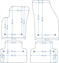 VOLVO V50 2004-2012R. КОВРИКИ WELUROWE ECONOMY изображение 2