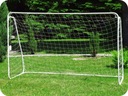Большие металлические тренировочные футбольные ворота + сетка + коврик для точности 240x150
