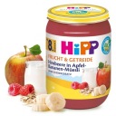 HiPP BIO Фруктовый мусс Малина Яблоки Бананы Мюсли