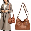 СУМКА ЖЕНСКАЯ НА МОЛНИИ, КОРИЧНЕВАЯ, ЭКО-КОЖА, МНОГООТДЕЛЕННАЯ