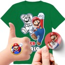 НАБОР 3В1 ДЕТСКАЯ ФУТБОЛКА ТАТУ НАКЛЕЙКИ SUPER MARIO BROS 164 КАЧЕСТВО