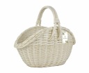 Белая плетеная корзина ПОДАРОЧНАЯ КОРЗИНА - WICKER