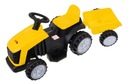 Детский желтый трактор с прицепом