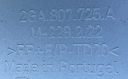 VW T-ROC LIFT 2021 MOULURE PARE-CHOCS ARRIÈRE 2GA807725Aphoto 9