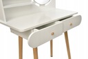 Toaletný stolík so zrkadlom SCANDI kozmetický škandinávsky Šírka nábytku 54 cm