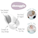 Детская ванночка Shnuggle со сливом Baby Grey