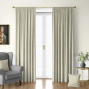 ШТОРА С ЛЕНТОЙ ДЛЯ СКЛАДОК ВЕЛЮРОВАЯ 140X190 БЕЖЕВАЯ