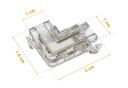 УГЛОВОЙ РАЗЪЕМ УГЛОВОЙ РАЗЪЕМ ДЛЯ СВЕТОДИОДНОЙ ЛЕНТЫ COB 8 мм IP20 ЗАЖИМ 90°