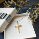 Krížik náhrdelník 40 cm striebro pozlátené 24 karátový zlatý box zadarmo
